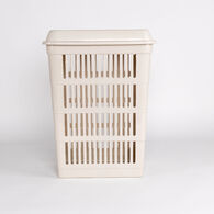 Cesto para roupa suja com tampa creme 40L