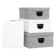 Conjunto de 4 caixas de arruma&ccedil;&atilde;o