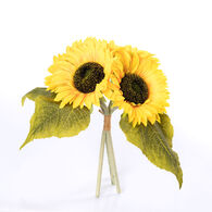 Bouquet com 4 girass&oacute;is artificiais 35cm