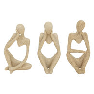 Conjunto de 3 estatuetas ABY figura mulher