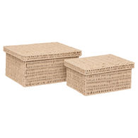 Conjunto de 2 caixas KORD bege