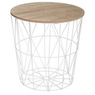 Mesa de apoio KUMI branca 41cm,  Mesa de apoio KUMI branca 41cm