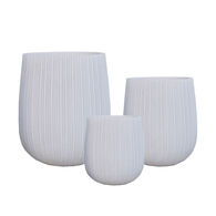 Vaso em fibra de argila branco