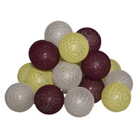 Grinalda 20 LED roxo e amarelo 435cm