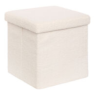 Pufe com arruma&ccedil;&atilde;o JAIKO boucl&eacute; branco