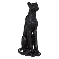 Est&aacute;tua leopardo preto 90cm