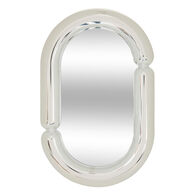 Espelho oval SKY prateado 30x19cm