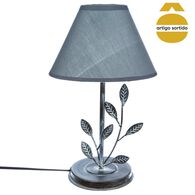 Candeeiro de mesa com decora&ccedil;&atilde;o folhas