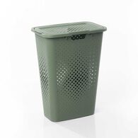 Cesto de roupa wc PIXEL verde com tampa 40l,  Cesto de roupa wc PIXEL verde com tampa 40l