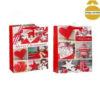 Saco de oferta merry christmas 32x26cm