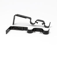 Conjunto 2 suportes preto mate para calha extensível,  Conjunto 2 suportes preto mate para calha extensível