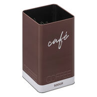 Lata castanha em metal para café,  Lata castanha em metal para café