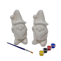 Conjunto de 2 gnomos para colorir de gesso 14cm