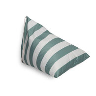 Pufe praia imperme&aacute;vel riscas branco e verde