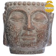 Vaso buda em cimento 18cm