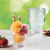 Taça para gelado de vidro decorada,  Taça para gelado de vidro decorada