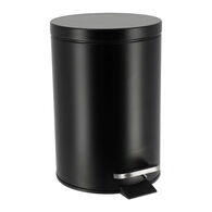 Balde wc preto em a&ccedil;o inox 3l