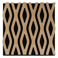 Painel decorativo waves CLINT natural em mdf 61x61cm