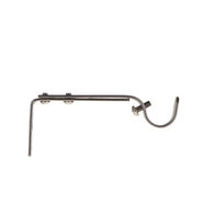 Conjunto de 2 suportes para calha prateados extensíveis