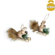 Pendurante esquilo com tren&oacute; 9,5cm