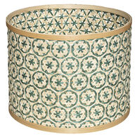 Cesto redondo decorativo em bambu