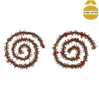 Grinalda com folhas e presentes