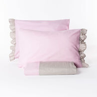 Capa de edred&atilde;o cinza 240x290cm e 2 capas de almofada 50x80cm