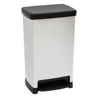 Balde Do Lixo Prateado SoftClose 50L