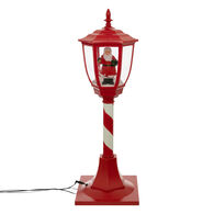 Lanterna com neve e pai natal led 90cm