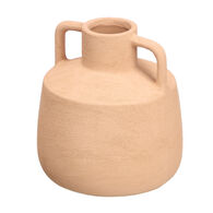 Jarra castanho em cerâmica 17,5cm,  Jarra castanho em cerâmica 17,5cm