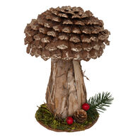 Figura de cogumelo castanho 18cm