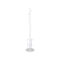 Cabide com 7 ganchos branco em metal,  Cabide com 7 ganchos branco em metal