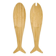 Conjunto de 2 talheres para salada em bambu