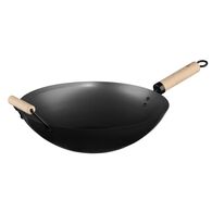 Wok com cabo de madeira 35cm