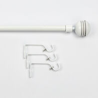 Kit varão extensível branco 210-380cm,  Kit varão extensível branco 210-380cm