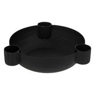 Casti&ccedil;al JIL preto em metal para 3 velas