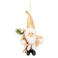 Pendurante pai natal dourado 13cm