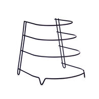 Suporte preto em metal para frigideiras