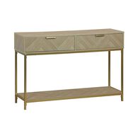 Consola CHEVRON bege em mdf com 2 gavetas,  Consola CHEVRON bege em mdf com 2 gavetas