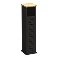 M&oacute;vel porta rolos wc com 2 porta e prateleira  CANCUN preto