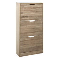 Sapateira em carvalho natural com 3 gavetas,  Sapateira em carvalho natural com 3 gavetas