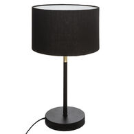 Candeeiro de mesa jule preto e dourado,  Candeeiro de mesa jule preto e dourado