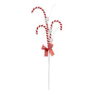 Haste com 3 bengalas vermelho e branco 74cm