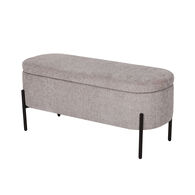 Banqueta dupla PIENZA taupe com arruma&ccedil;&atilde;o