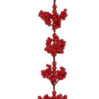 Grinalda com bagas vermelha 150cm