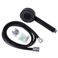 Kit chuveiro 5 fun&ccedil;&otilde;es com mangueira preto