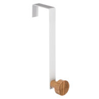 Cabide para porta individual branco em bambu,  Cabide para porta individual branco em bambu