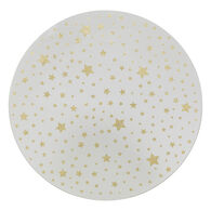 Castiçal espelho com estrelas douradas 30cm