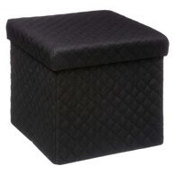 Pufe MIXMODUL em veludo preto 31x31cm