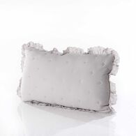 Almofada AMALFI cinza com renda 45x60cm